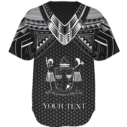 Fiji Custom Personalised Baseball Shirt Polynesian Tribal Tattoo