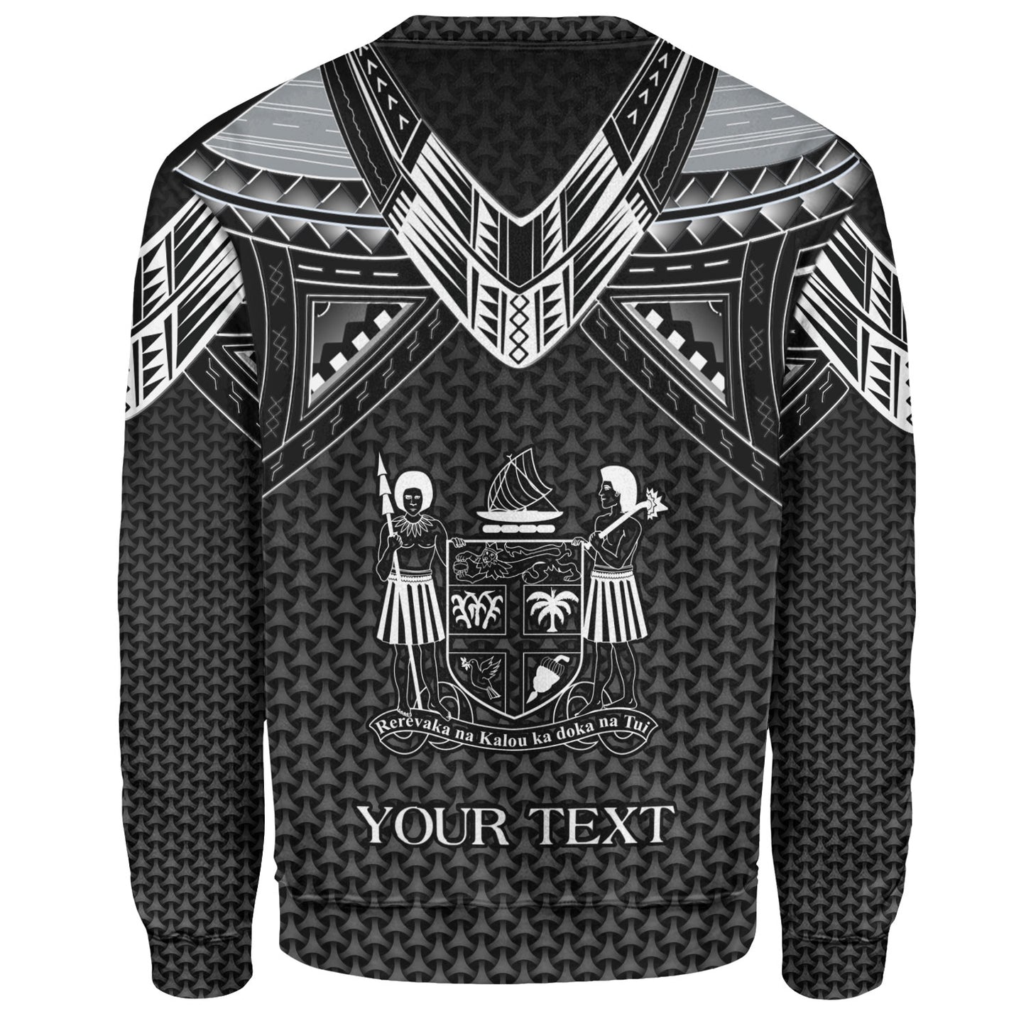 Fiji Custom Personalised Sweatshirt Polynesian Tribal Tattoo