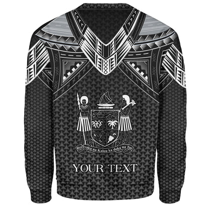 Fiji Custom Personalised Sweatshirt Polynesian Tribal Tattoo