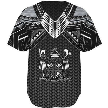 Fiji Custom Personalised Baseball Shirt Polynesian Tribal Tattoo