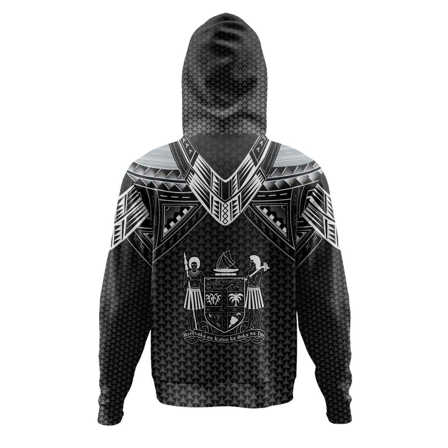 Fiji Custom Personalised Hoodie Polynesian Tribal Tattoo