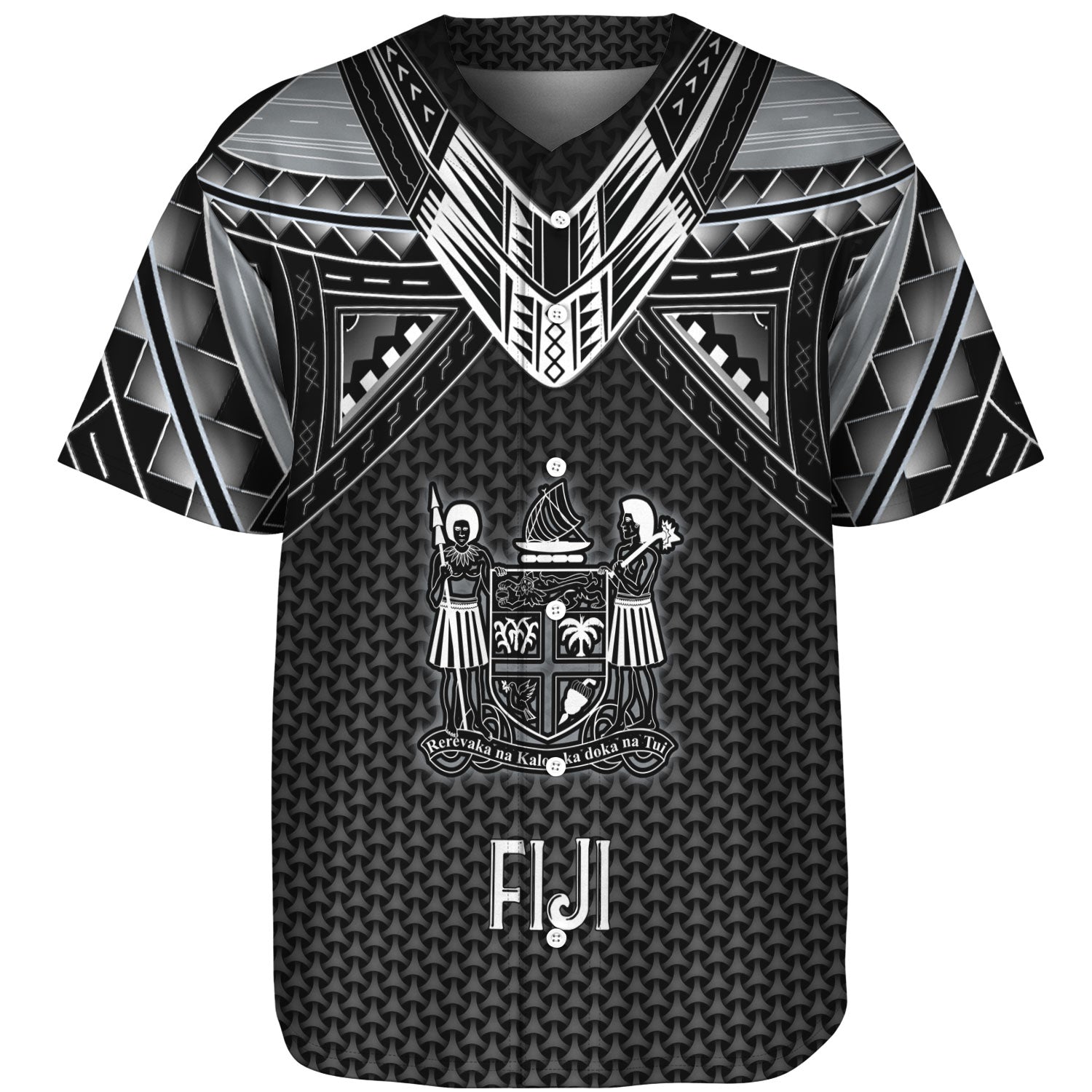 Fiji Custom Personalised Baseball Shirt Polynesian Tribal Tattoo