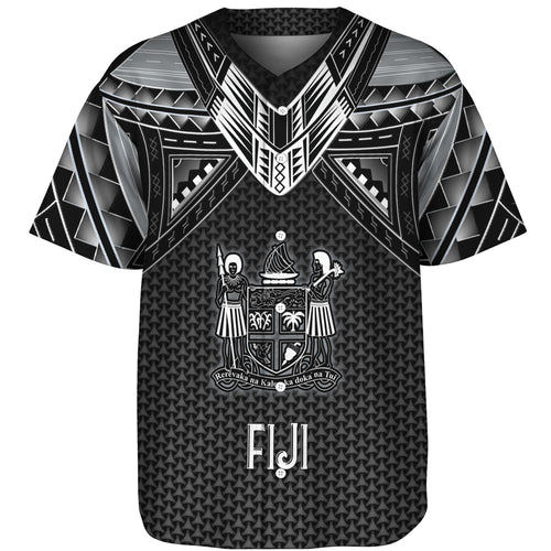 Fiji Custom Personalised Baseball Shirt Polynesian Tribal Tattoo