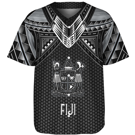 Fiji Custom Personalised Baseball Shirt Polynesian Tribal Tattoo