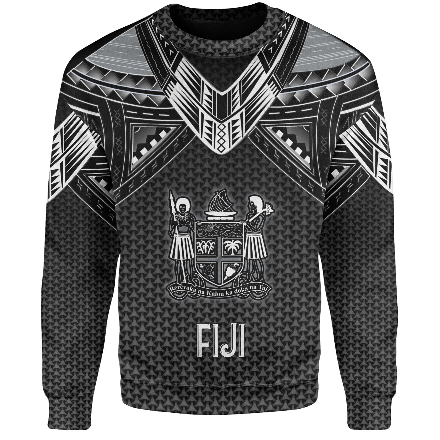 Fiji Custom Personalised Sweatshirt Polynesian Tribal Tattoo