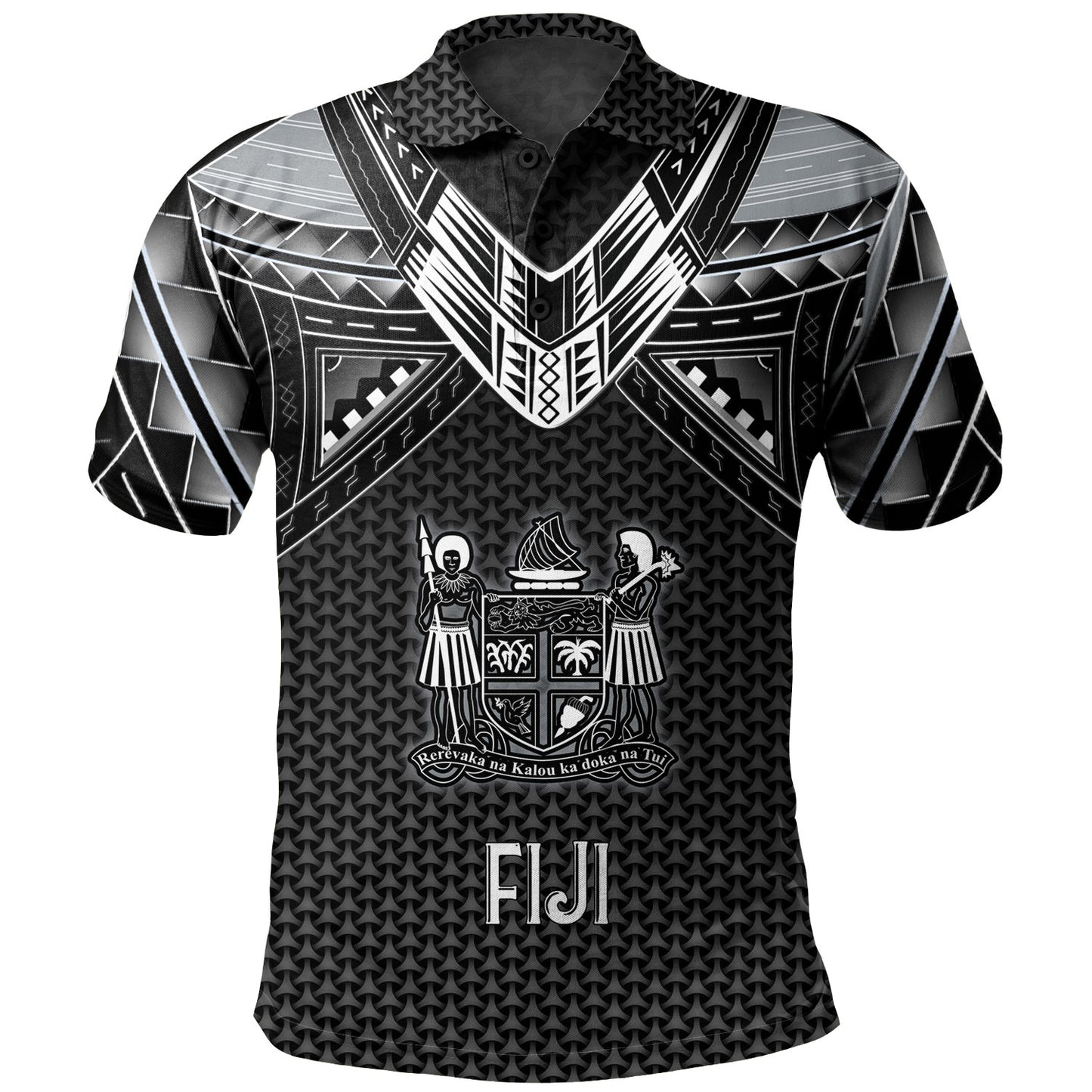 Fiji Custom Personalised Polo Shirt Polynesian Tribal Tattoo