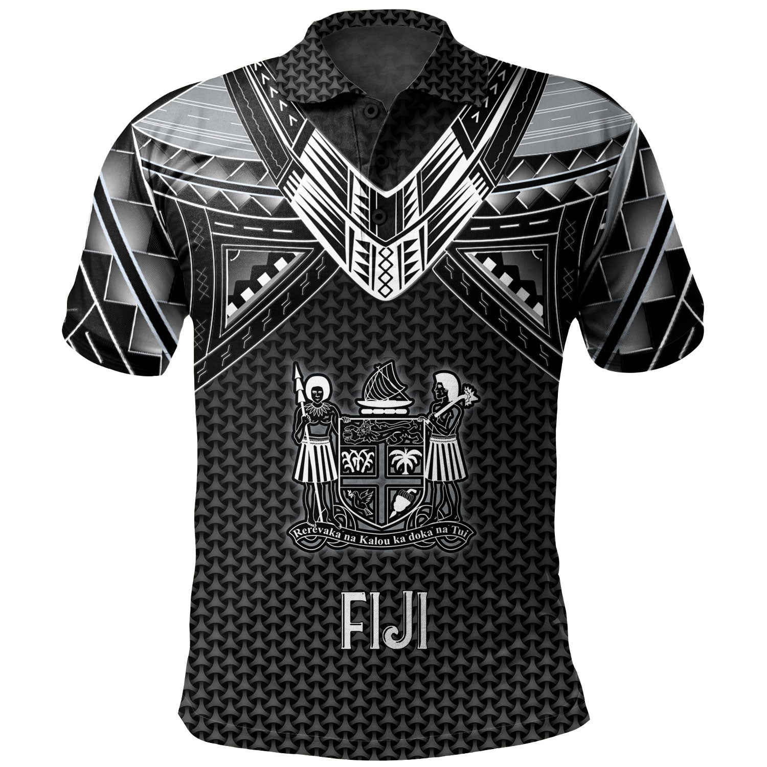 Fiji Custom Personalised Polo Shirt Polynesian Tribal Tattoo