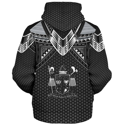 Fiji Custom Personalised Sherpa Hoodie Polynesian Tribal Tattoo