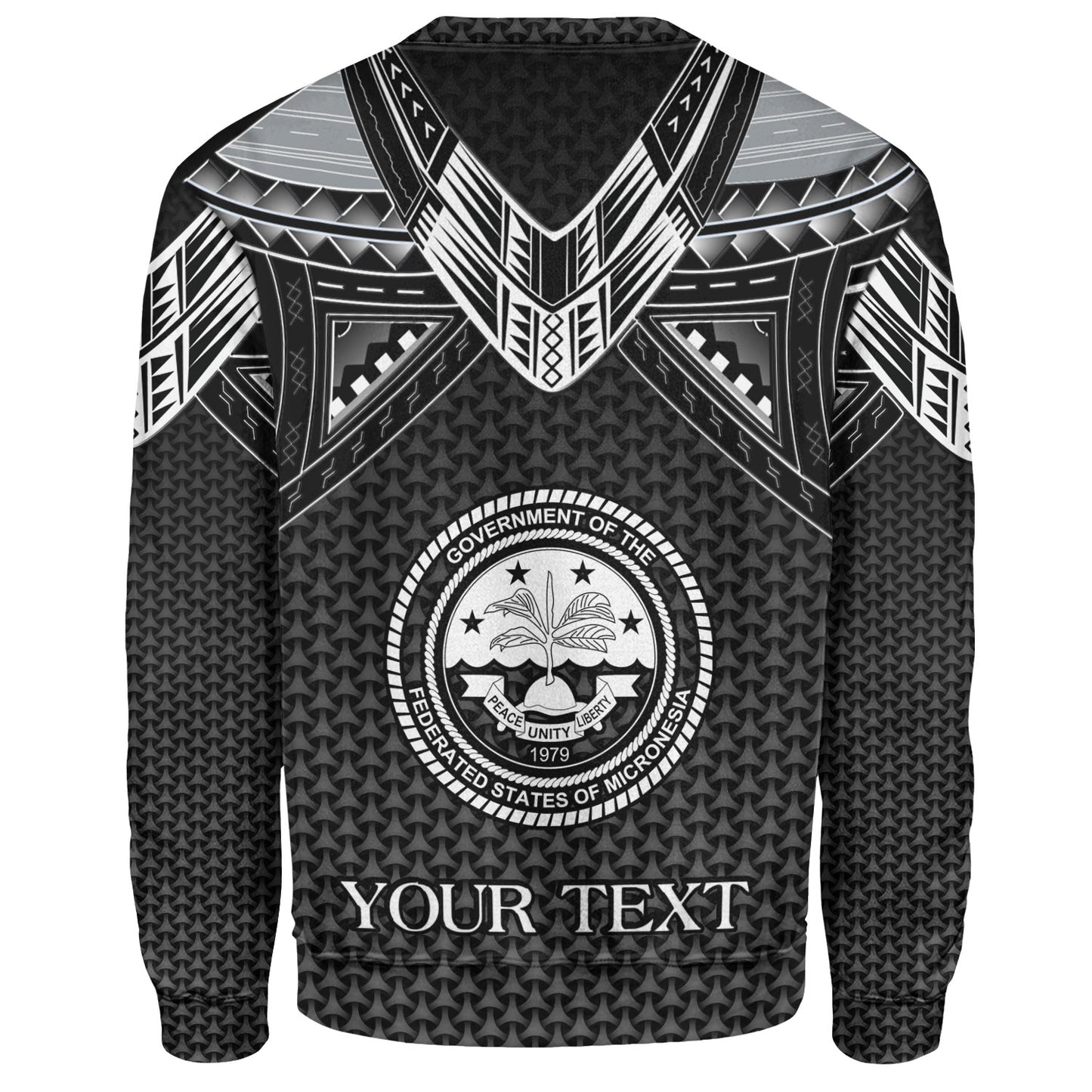Federated States Of Micronesia Custom Personalised Sweatshirt Polynesian Tribal Tattoo