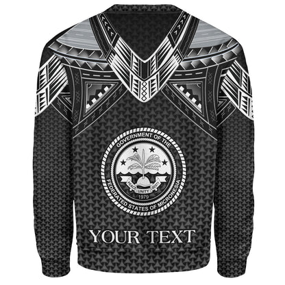 Federated States Of Micronesia Custom Personalised Sweatshirt Polynesian Tribal Tattoo