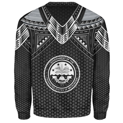 Federated States Of Micronesia Custom Personalised Sweatshirt Polynesian Tribal Tattoo