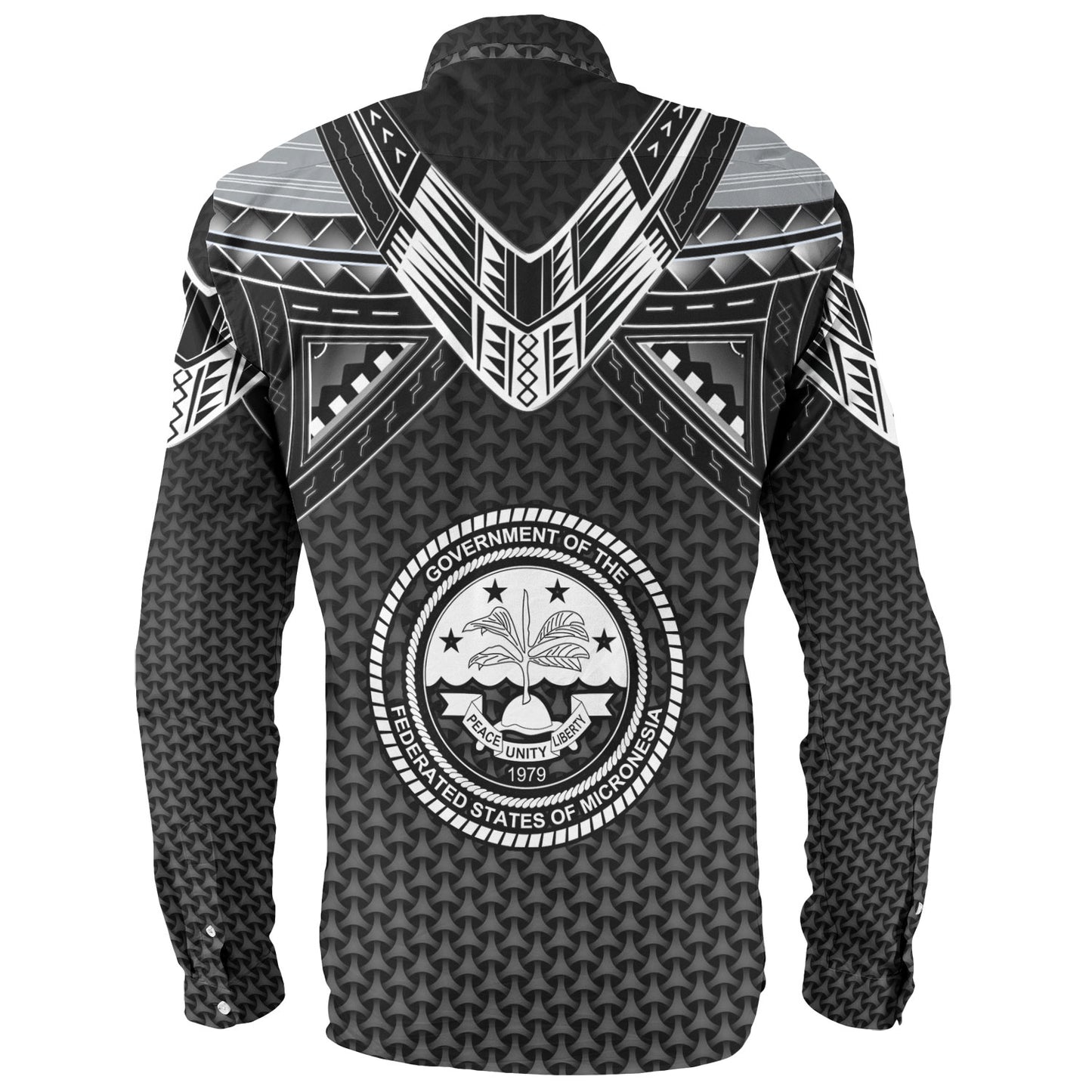 Federated States Of Micronesia Custom Personalised Long Sleeve Shirt Polynesian Tribal Tattoo