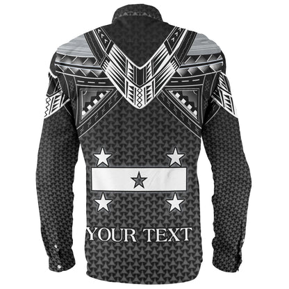 Gambier Islands Custom Personalised Long Sleeve Shirt Polynesian Tribal Tattoo