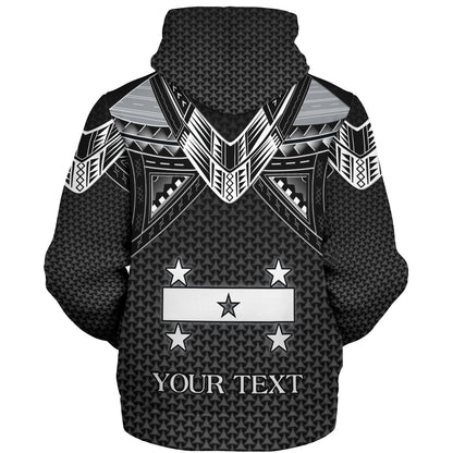 Gambier Islands Custom Personalised Sherpa Hoodie Polynesian Tribal Tattoo