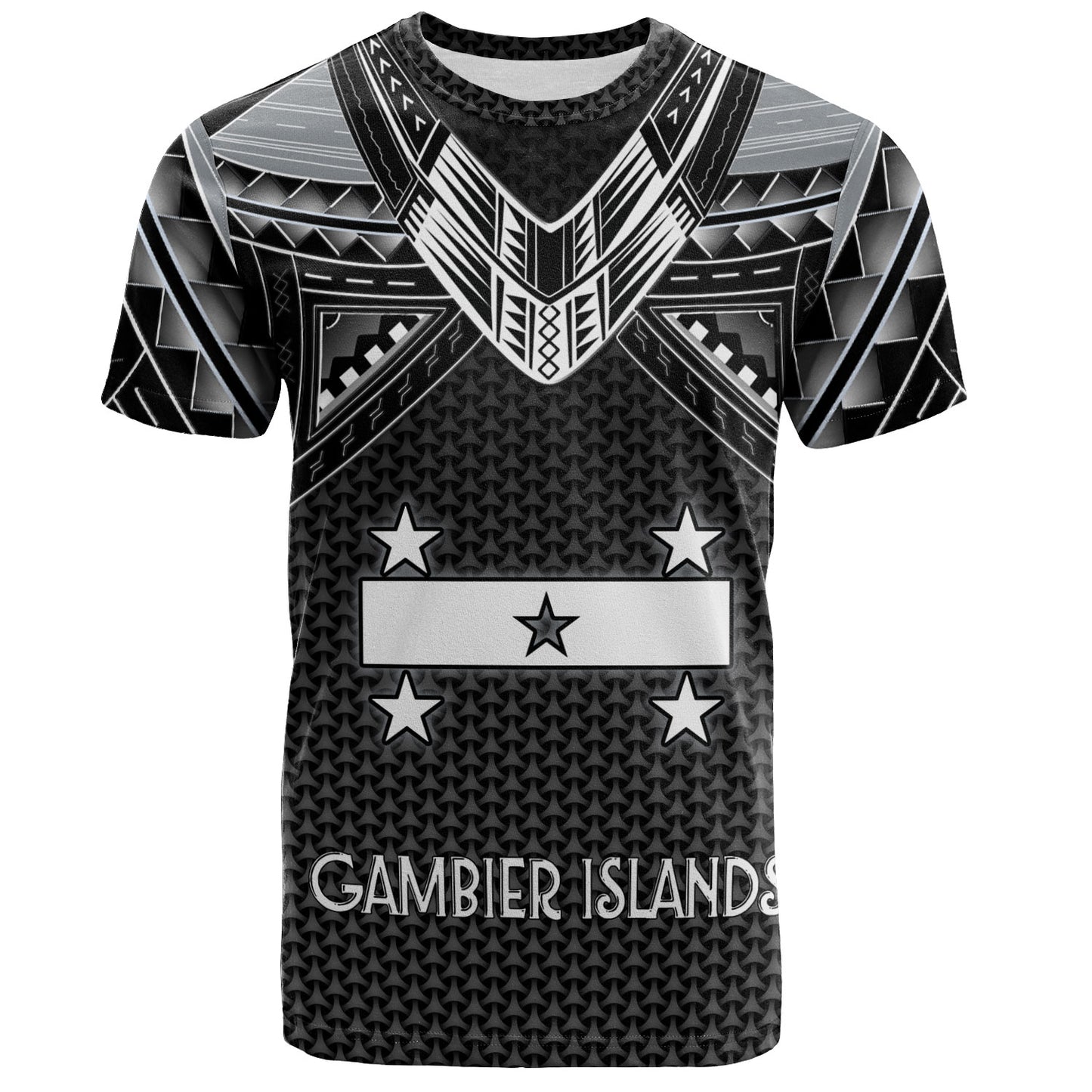 Gambier Islands Custom Personalised T-Shirt Polynesian Tribal Tattoo