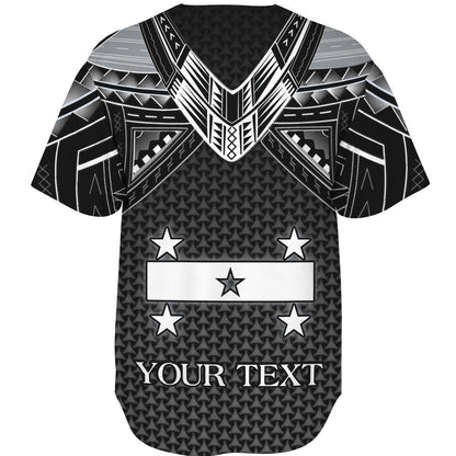 Gambier Islands Custom Personalised Baseball Shirt Polynesian Tribal Tattoo