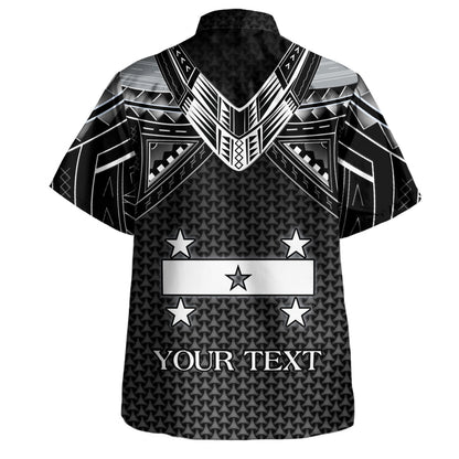 Tahiti Hawaiian Shirt Custom Tahitian Blood Inside Me Polynesian Sleeve Tattoo Tropical Blue