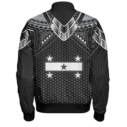 Gambier Islands Custom Personalised Bomber Jacket Polynesian Tribal Tattoo