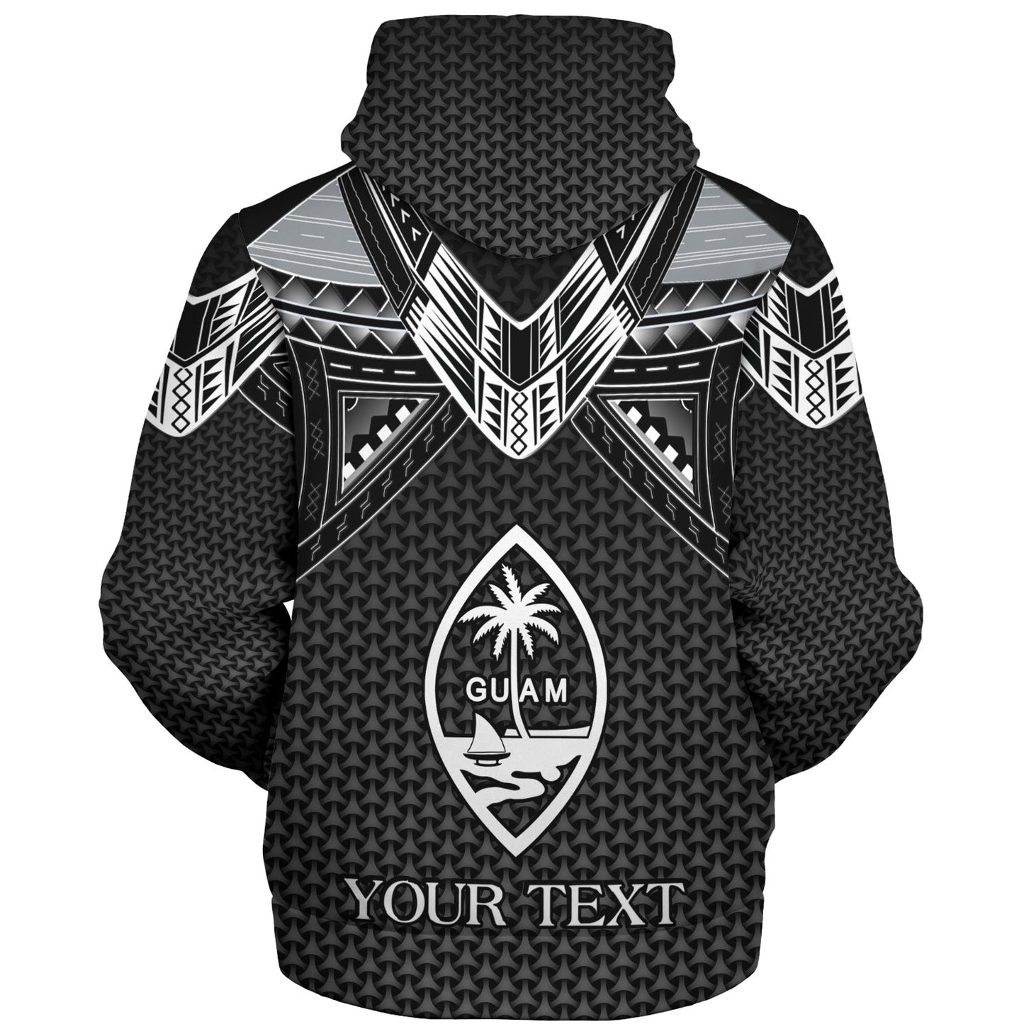 Guam Custom Personalised Sherpa Hoodie Polynesian Tribal Tattoo