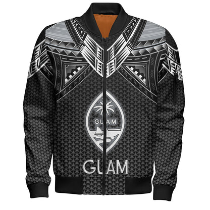 Guam Custom Personalised Bomber Jacket Polynesian Tribal Tattoo
