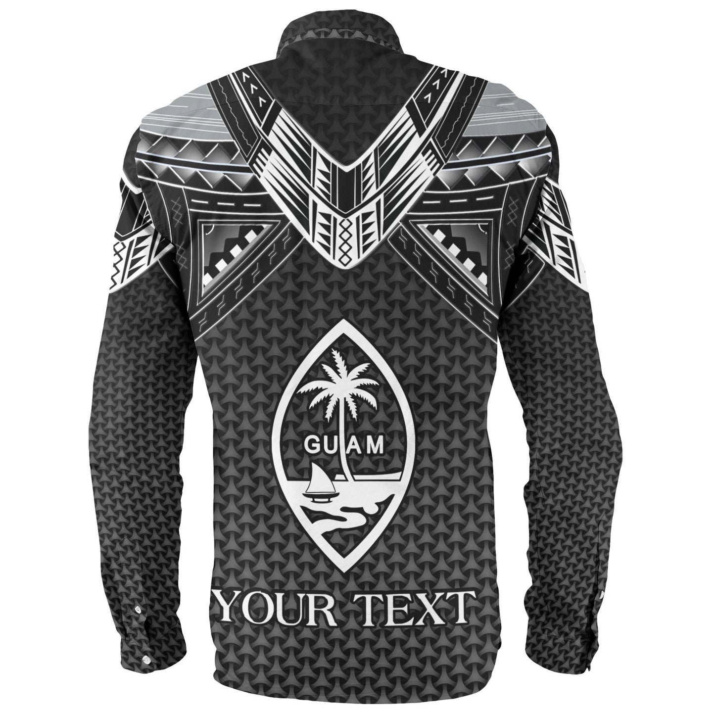 Guam Custom Personalised Long Sleeve Shirt Polynesian Tribal Tattoo