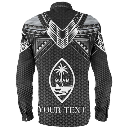 Guam Custom Personalised Long Sleeve Shirt Polynesian Tribal Tattoo