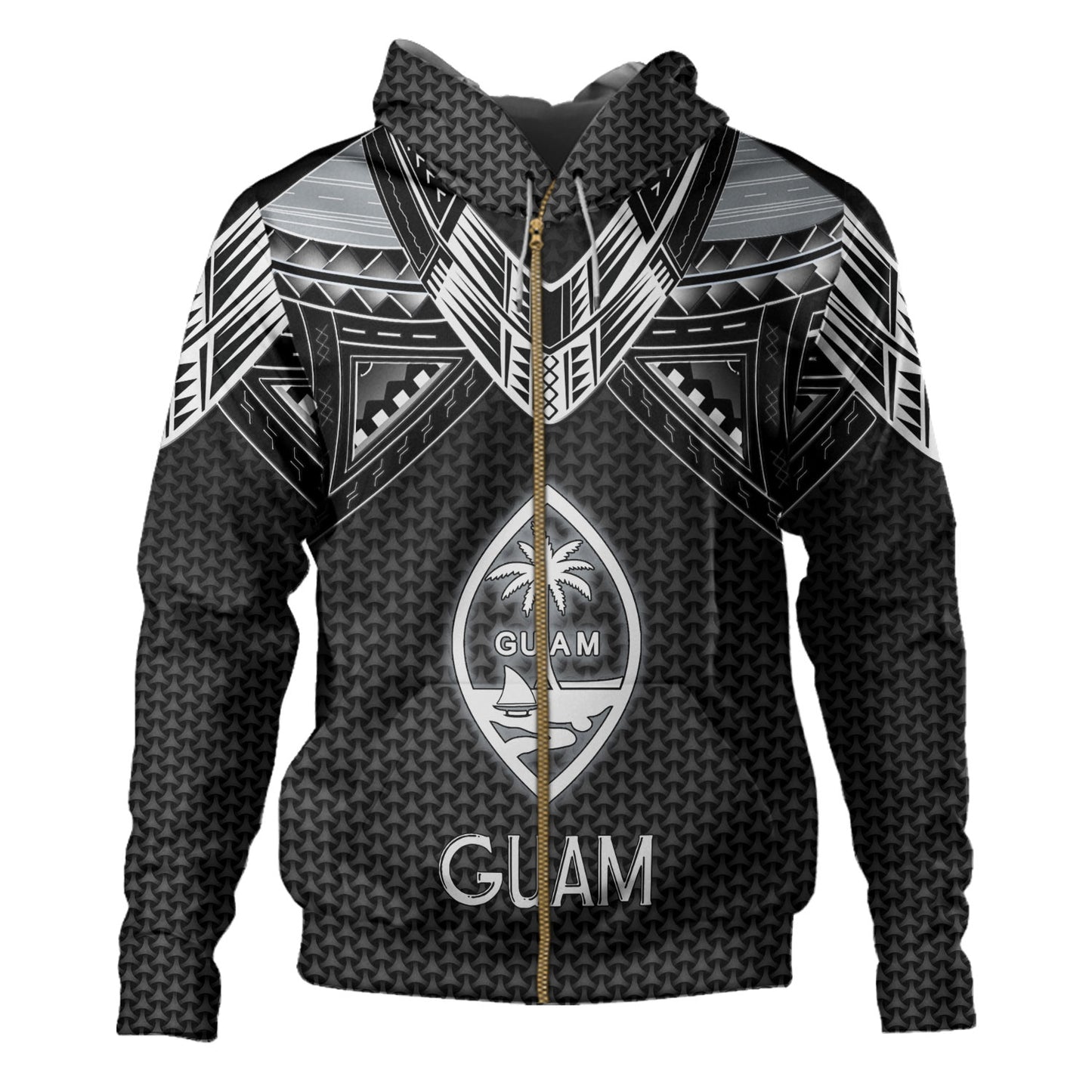 Guam Custom Personalised Hoodie Polynesian Tribal Tattoo
