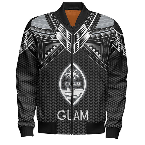 Guam Custom Personalised Bomber Jacket Polynesian Tribal Tattoo