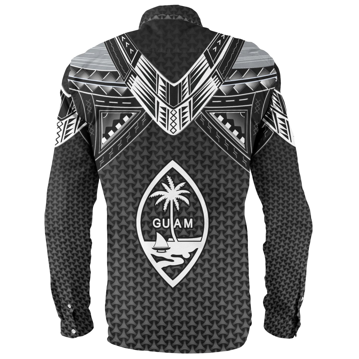 Guam Custom Personalised Long Sleeve Shirt Polynesian Tribal Tattoo