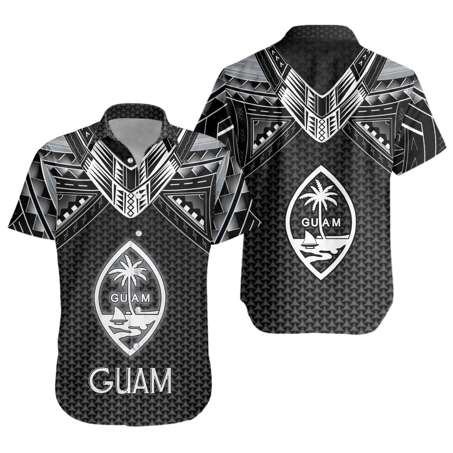 Guam Custom Personalised Short Sleeve Shirt Polynesian Tribal Tattoo