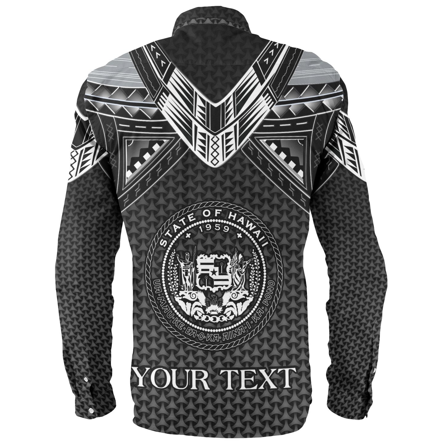 Hawaii Custom Personalised Long Sleeve Shirt Polynesian Tribal Tattoo