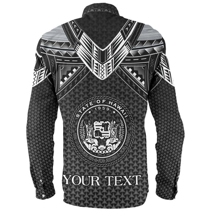 Hawaii Custom Personalised Long Sleeve Shirt Polynesian Tribal Tattoo