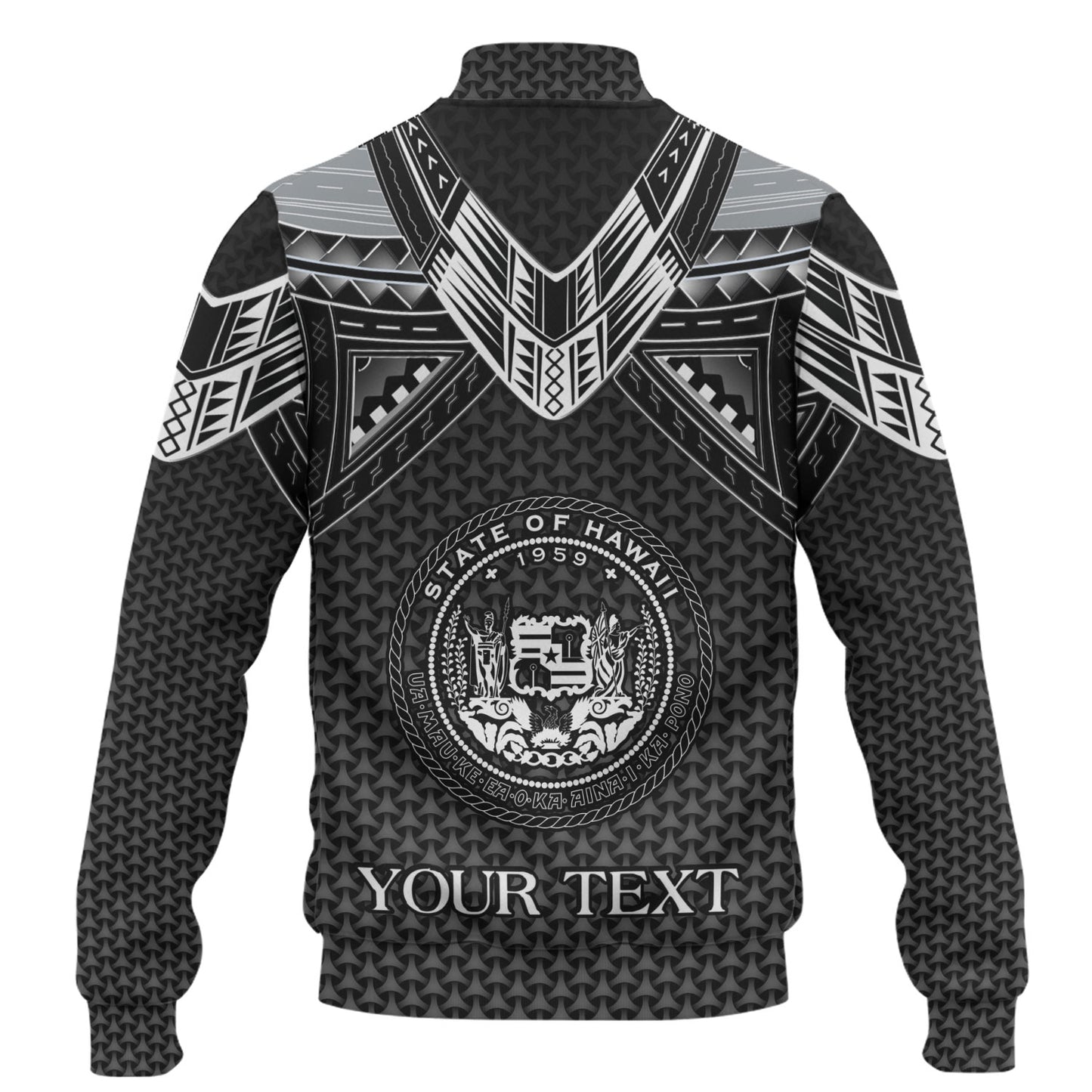 Hawaii Custom Personalised Baseball Jacket Polynesian Tribal Tattoo