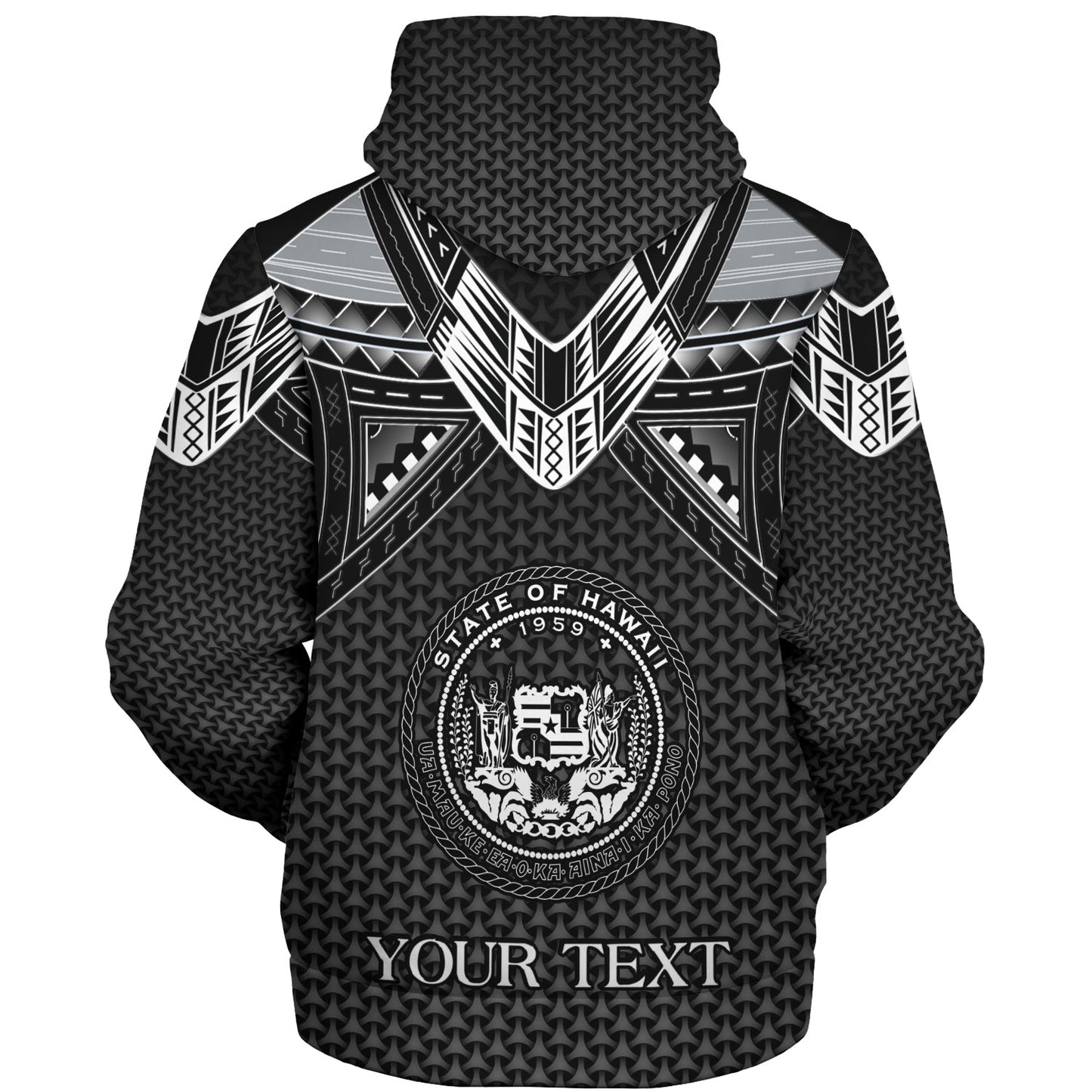 Hawaii Custom Personalised Sherpa Hoodie Polynesian Tribal Tattoo