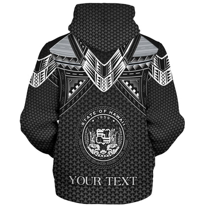 Hawaii Custom Personalised Sherpa Hoodie Polynesian Tribal Tattoo