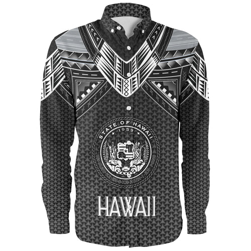 Hawaii Custom Personalised Long Sleeve Shirt Polynesian Tribal Tattoo