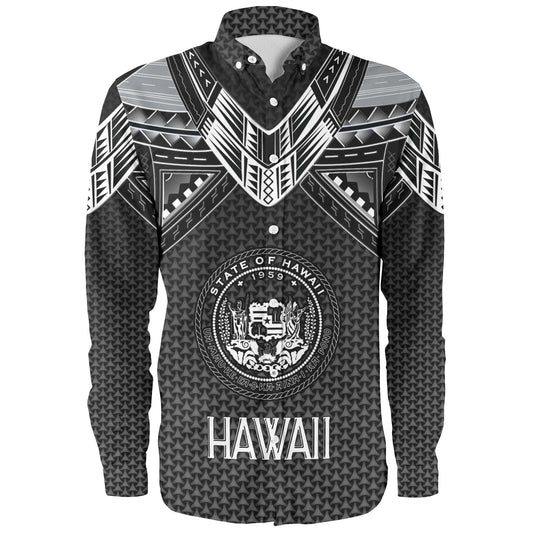 Hawaii Custom Personalised Long Sleeve Shirt Polynesian Tribal Tattoo