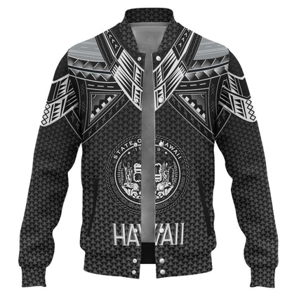 Hawaii Custom Personalised Baseball Jacket Polynesian Tribal Tattoo