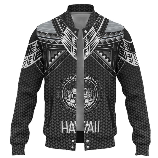Hawaii Custom Personalised Baseball Jacket Polynesian Tribal Tattoo