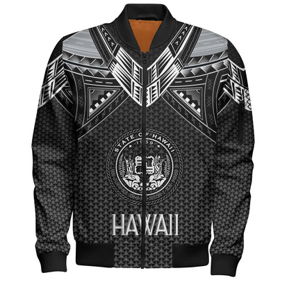 Hawaii Custom Personalised Bomber Jacket Polynesian Tribal Tattoo