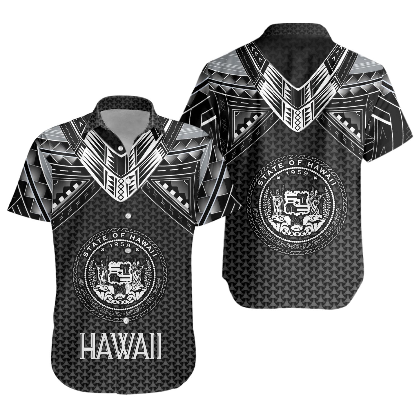 Hawaii Custom Personalised Short Sleeve Shirt Polynesian Tribal Tattoo