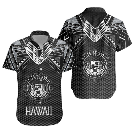Hawaii Custom Personalised Short Sleeve Shirt Polynesian Tribal Tattoo