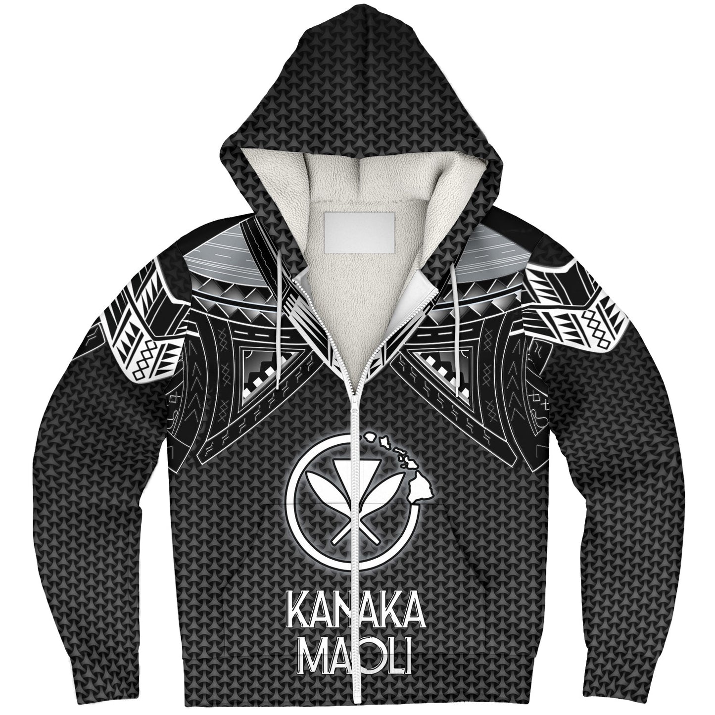 Hawaii Kanaka Maoli Custom Personalised Sherpa Hoodie Polynesian Tribal Tattoo