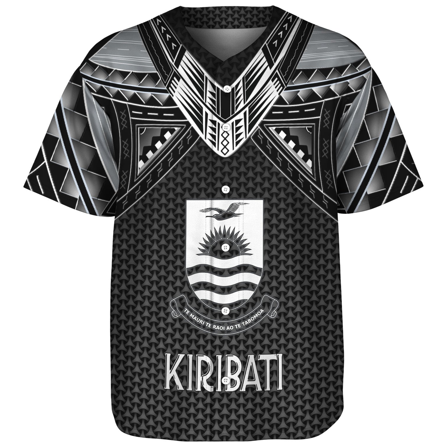 Kiribati Custom Personalised Baseball Shirt Polynesian Tribal Tattoo