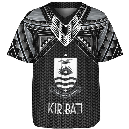 Kiribati Custom Personalised Baseball Shirt Polynesian Tribal Tattoo