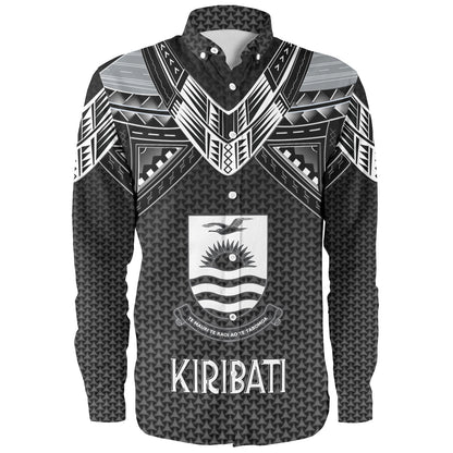 Kiribati Custom Personalised Long Sleeve Shirt Polynesian Tribal Tattoo