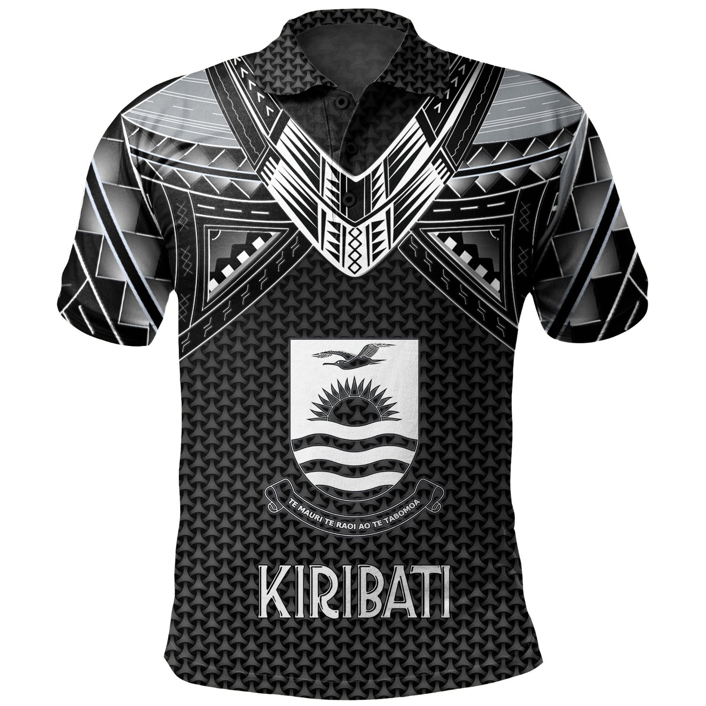 Kiribati Custom Personalised Polo Shirt Polynesian Tribal Tattoo
