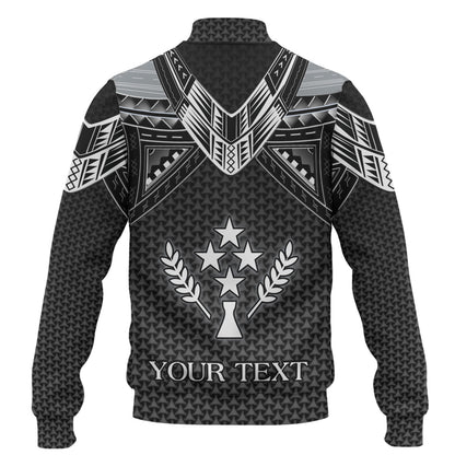 Kosrae Custom Personalised Baseball Jacket Polynesian Tribal Tattoo