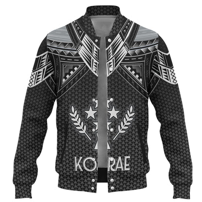 Kosrae Custom Personalised Baseball Jacket Polynesian Tribal Tattoo