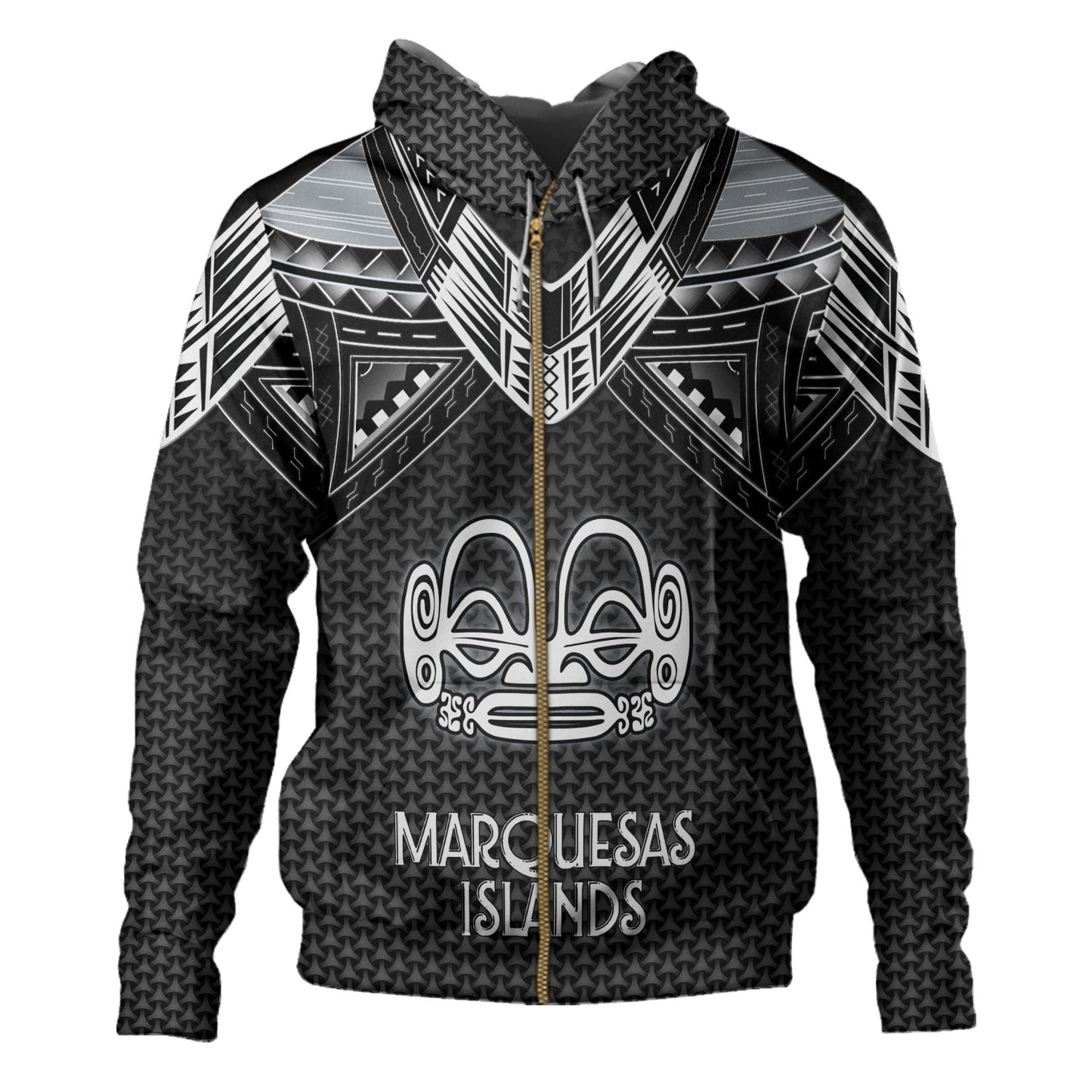 Marquesas Islands Custom Personalised Hoodie Polynesian Tribal Tattoo